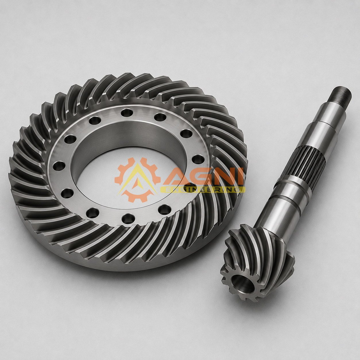 Custom spiral bevel gear manufactured by Agni Engineering Custom spiral bevel gear manufactured by Agni Engineering