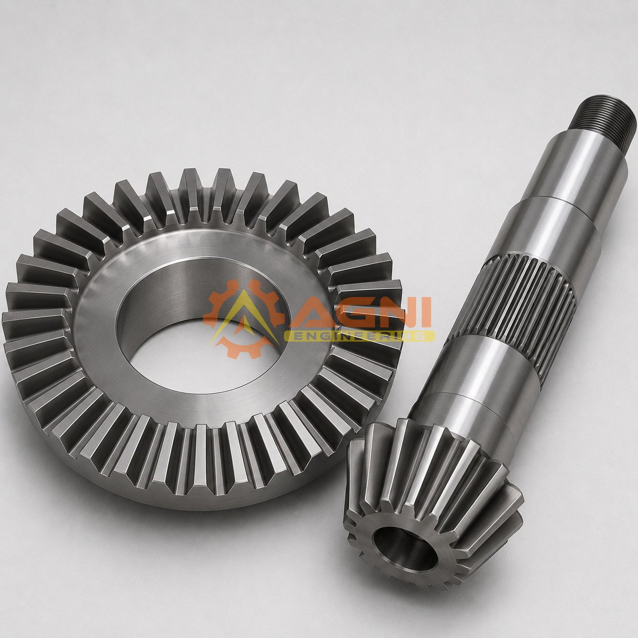 Ground bevel gear with precision-finished tooth surfaces Ground bevel gear with precision-finished tooth surfaces
