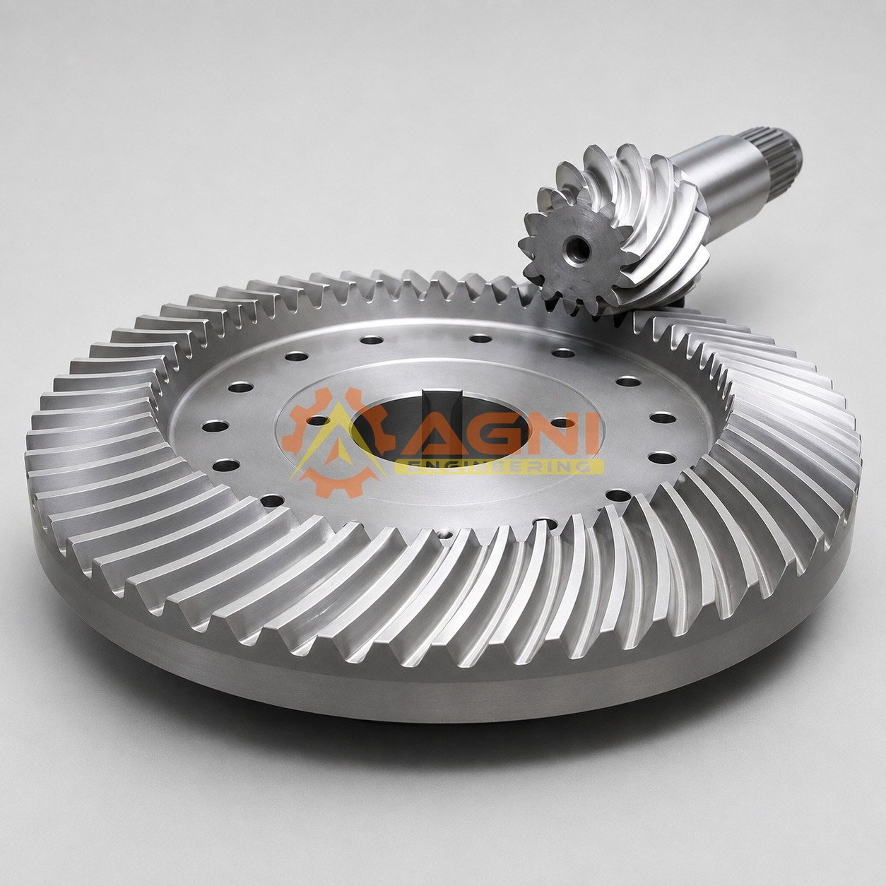 Spiral bevel gear for an industrial conveyor drive system Spiral bevel gear for an industrial conveyor drive system