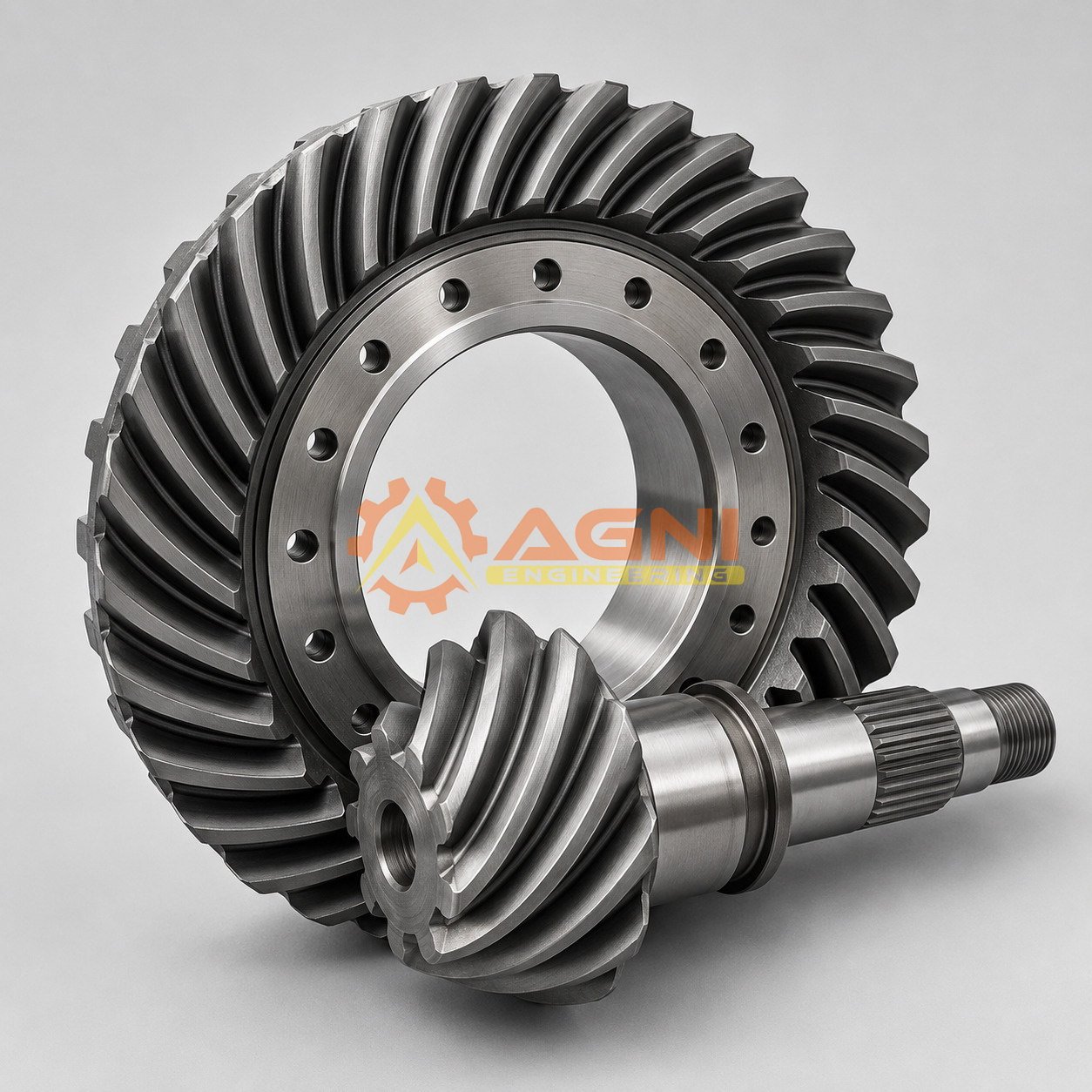 Spiral bevel gear for a heavy-duty crusher drive Spiral bevel gear for a heavy-duty crusher drive