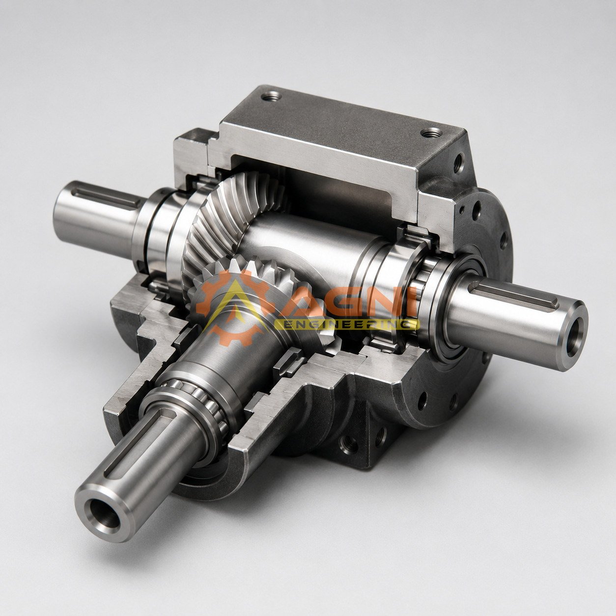 Spiral bevel gear for an industrial right-angle gearbox Spiral bevel gear for an industrial right-angle gearbox