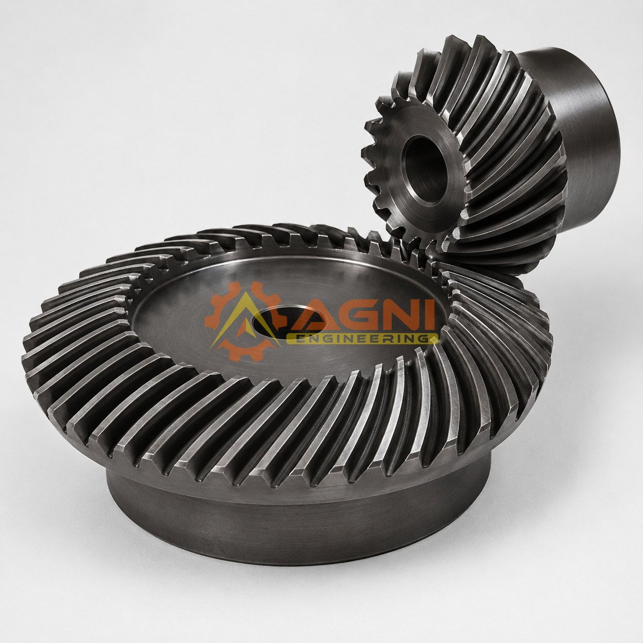Spiral bevel gear for industrial power transmission